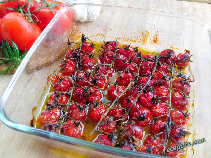 Снимки към Печени мариновани чери домати