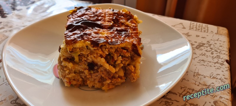 Снимки към Мусака от тиквички, ориз и кайма