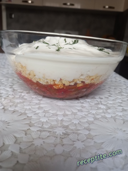 Снимки към Редена салата с печени чушки