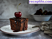 снимка 15 към рецепта Сочен шоколадов сладкиш с череши