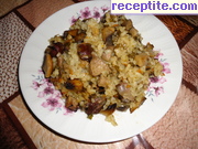 снимка 1 към рецепта Воденички с гъби и ориз на фурна