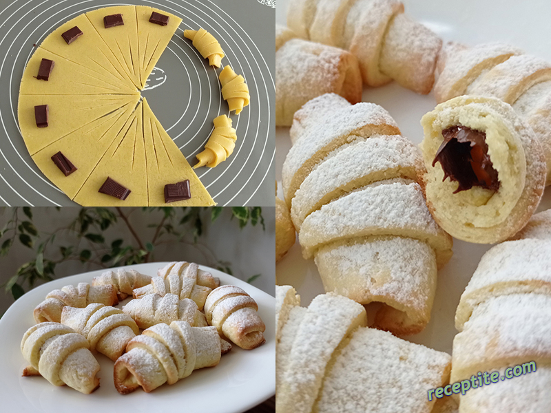 Снимки към Кифлички със шоколад