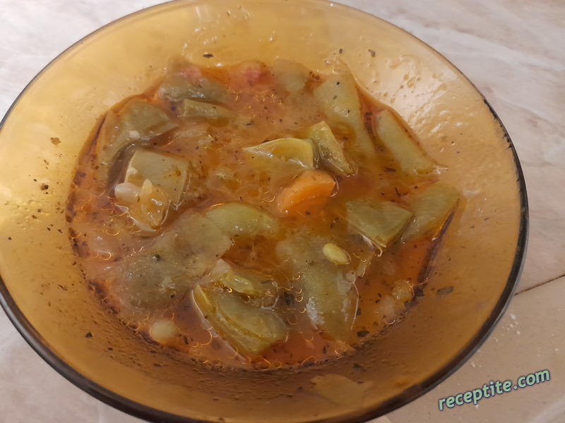 Снимки към Яхния от зелен фасул