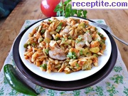 снимка 4 към рецепта Арпа фиде със зеленчуци -постно и с пилешко месо