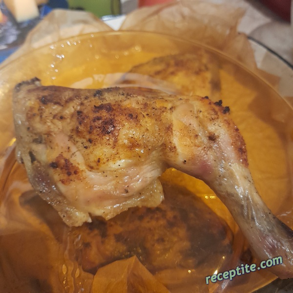Снимки към Печени мариновани пилешки бутчета