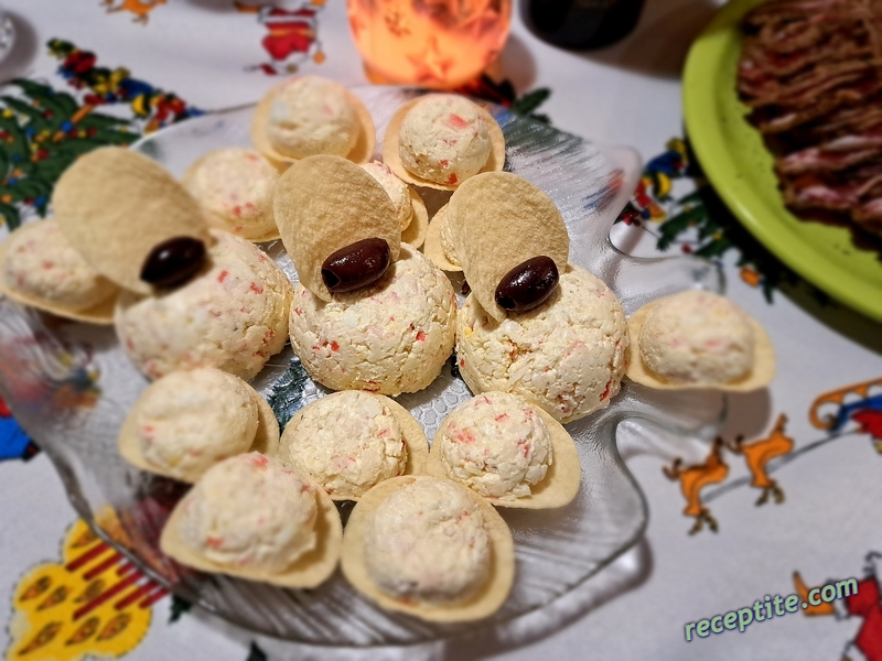 Снимки към Предястие с рулца от раци и крема сирене
