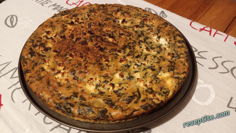 Снимки към Киш със спанак и сирене