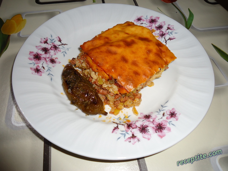 Снимки към Мусака от тиквички, ориз и кайма