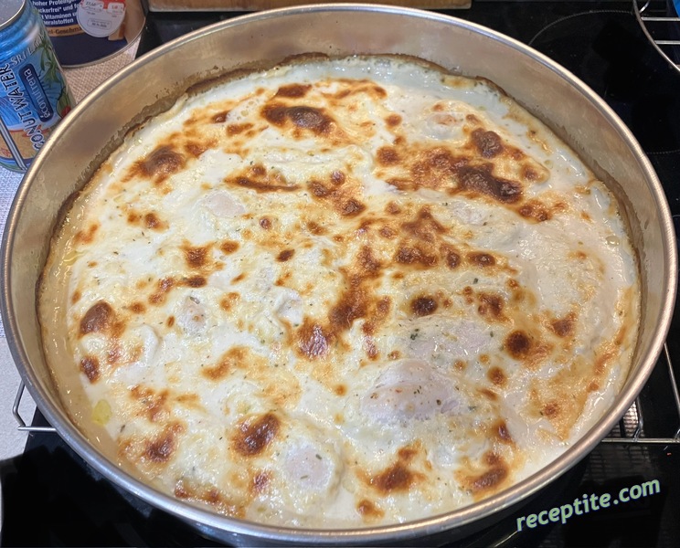 Снимки към Пилешки гърди с четири вида сирена